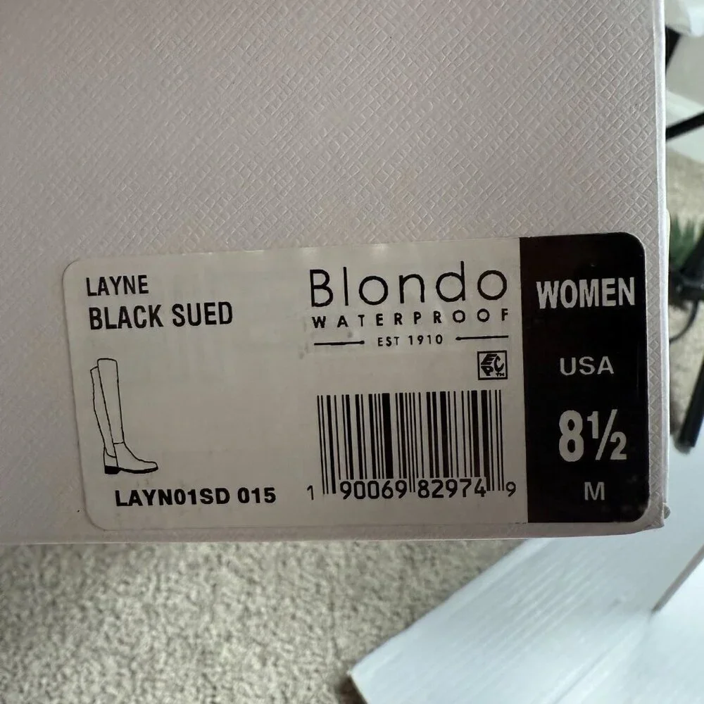 Blondo Women's Black Layne Waterproof Over the Knee Boot Size 8.5M NIB Boho Chic